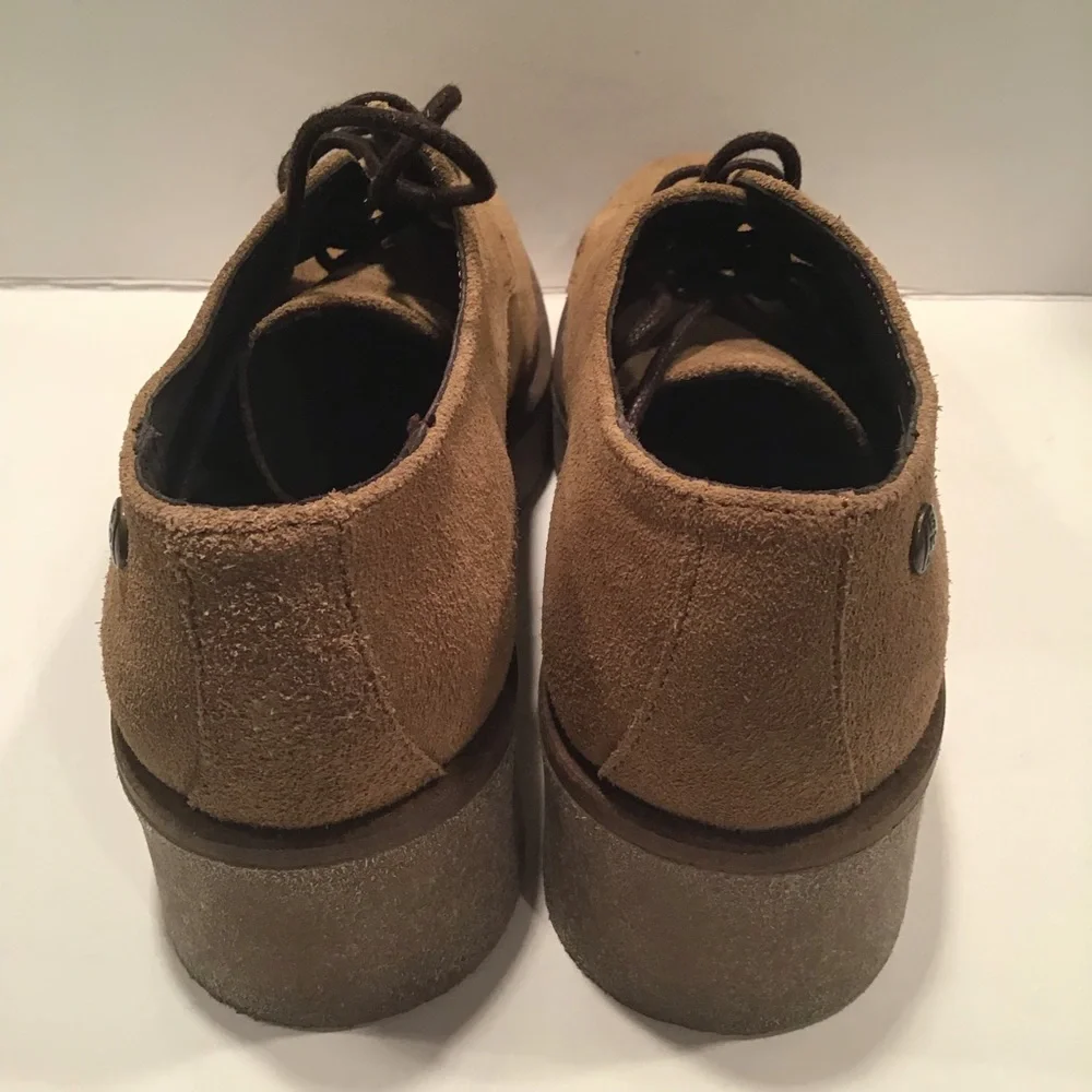 Is To Me Tan Suede Platform‎ Oxfords Sz. 7